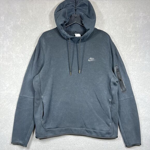 Nike Sportswear Tech Fleece Men's Pullover Hoodie Black DD5174-010 Size Large - Picture 1 of 14